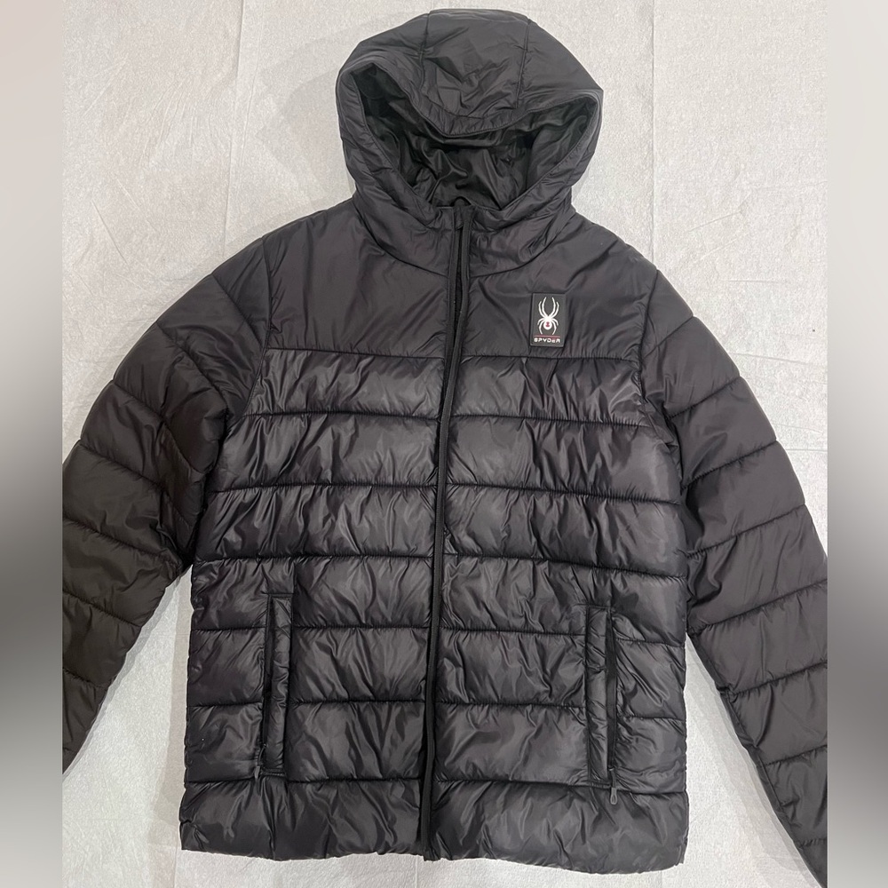 SPYDER CIRCUIT INSULATED Winter HOODED Puffer JACKET Mens size medium - Picture 2 of 6
